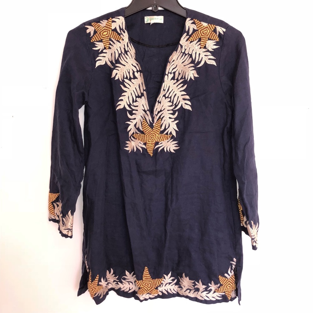 Angels By The Sea 🦀🐚 embroidered tunic 🆕